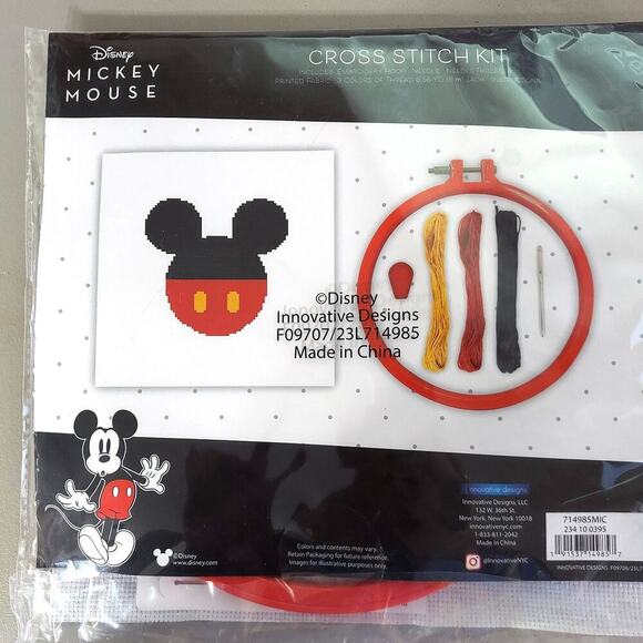 Disney Mickey Mouse Cross Stitch Kit NEW - Picture 2 of 4